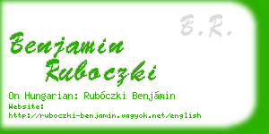 benjamin ruboczki business card